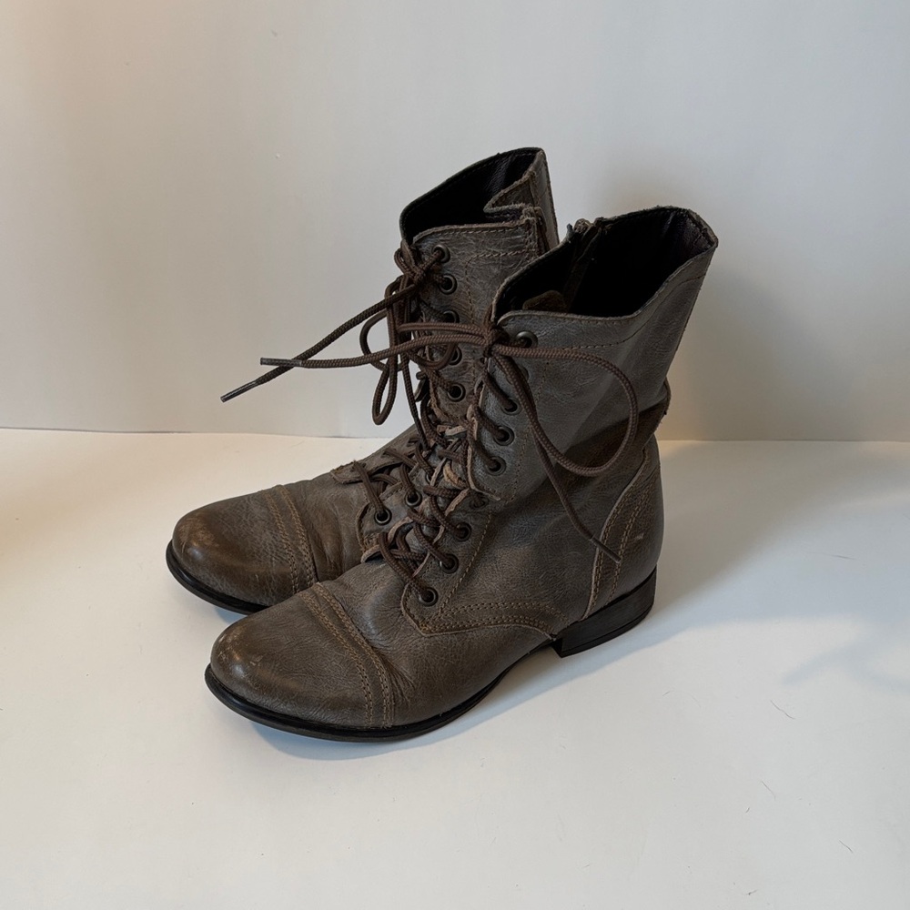Steve Madden Dark Brown Lace-Up Boots